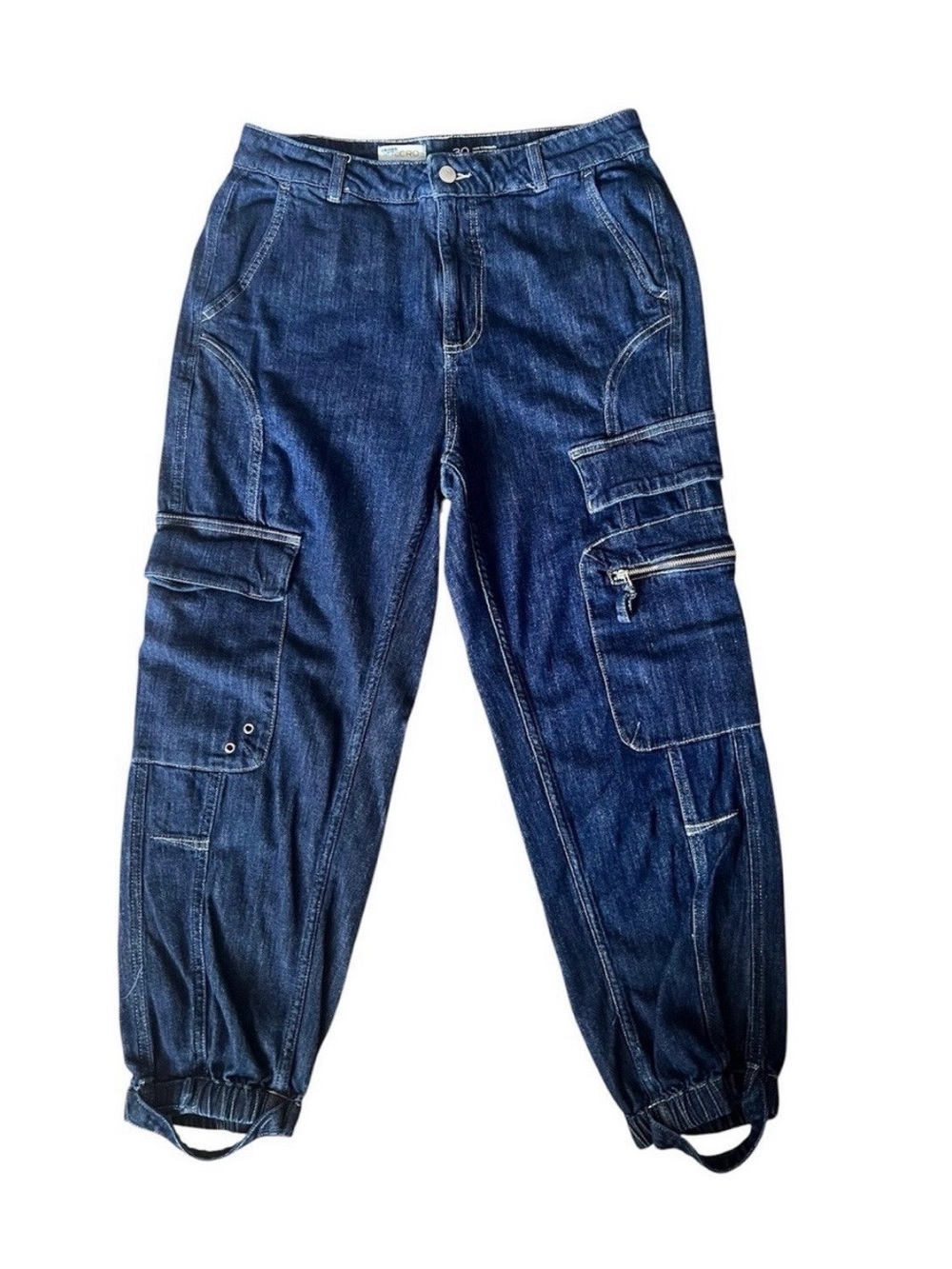 Anthropologie Pilcro Dark Wash Utility Cargo Jeans Size 30